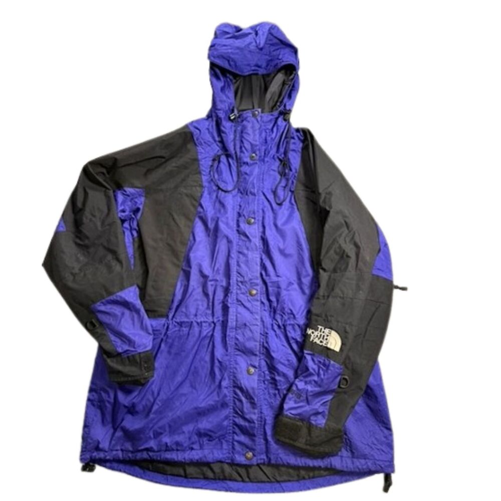 Vintage The North Face Gore-Tex Jacket Womens L Purple Black Hooded Shell Coat